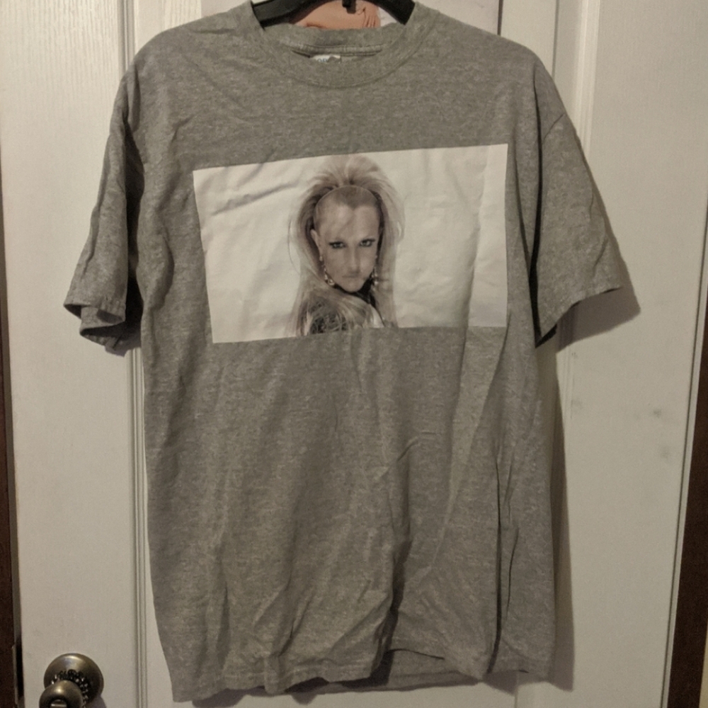 Custom Made Never Worn Britney Spears Scream & Shout OOAK Short Sleeve T-shirt L